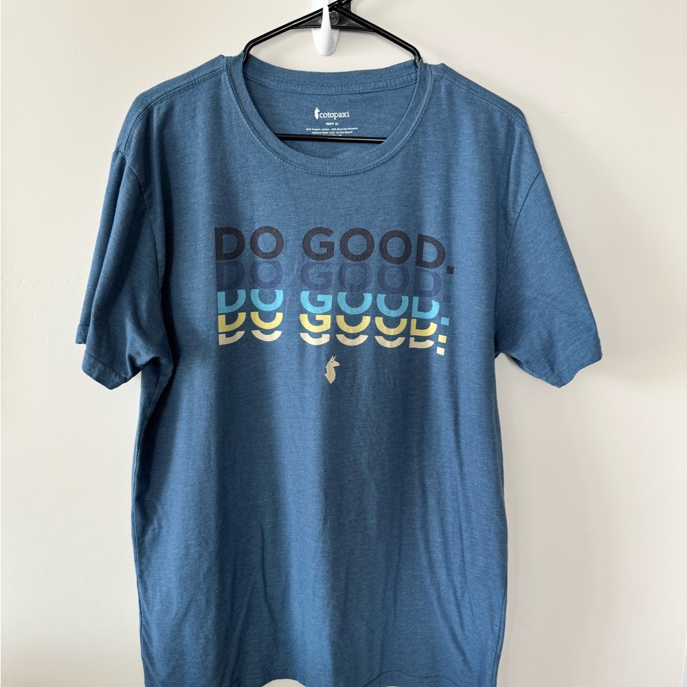 Cotopaxi Blue 'Do Good' Short Sleeve Tee